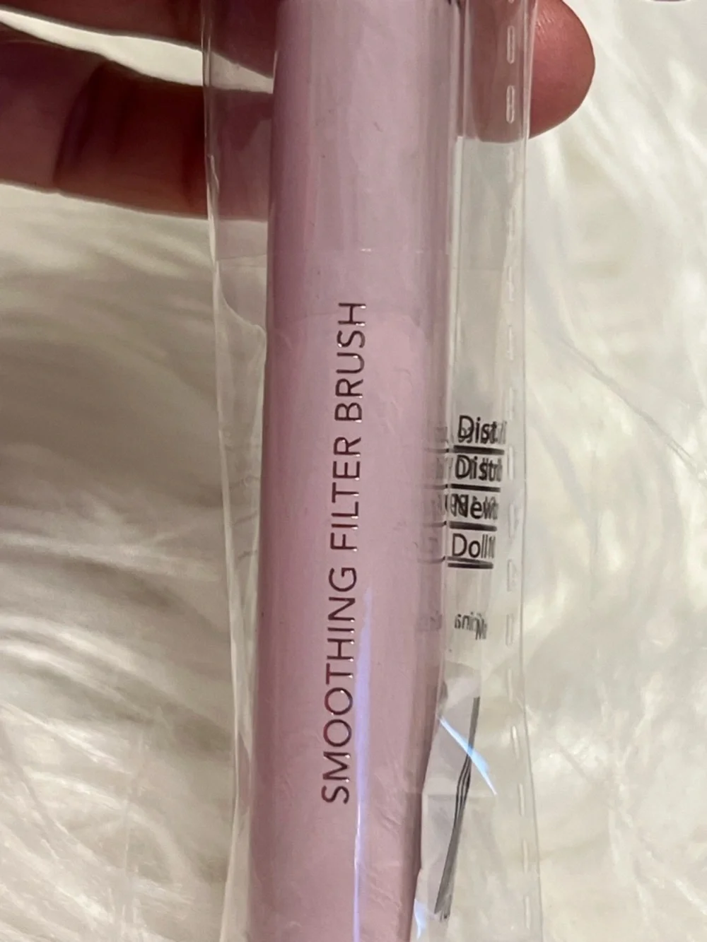 DOLL10 vegan Pink Dense Buffing Brush with Rose Gold Ferrule